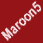 Animated contact sheet of Maroon 5-themed buddy icons with red background and repeated text, showing multiple character portraits in a grid layout.