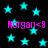 Black background with cyan stars and pink text reading "Morgan<3" repeated four times in a pattern