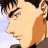 Pixelated anime-style character head and shoulder profile on left, black background with white text "Anime IM" and stylized signature on right.