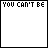 Animated sequence of text forming 'YOU CAN'T BE ME I'M A ROCK' in red script on white background with black border.