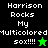 A pixelated image with text and star symbols on black and green backgrounds, showing two color variations of the same design.