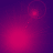 A four- shows a pink and purple gradient background with shifting light spots, dots, and faint circular outlines moving across the
