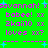 Green background with pink text and blue star shapes repeating in a pattern, showing two identical animation frames with text and symbols