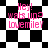 Pixelated pink text 'Hey! wats up? loveniley' overlaid on a black-and-white checkered background with shifting diamond patterns.
