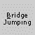 Pixel art animation of a character jumping from a bridge into water, with speech bubbles reading 'That was cool!' and 'YEAH!'