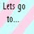 Pixelated text reads "Lets go to..." on left and "Cand" with a candy icon on right against pastel gradient background.