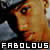 Pixelated static icon featuring a close-up of a person's face with warm tones and the word "FABOLOUS" in blocky white text at the bottom.