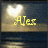 Animated icon with a heart-shaped light source above a body of water, displaying changing yellow text over the water.