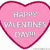 Pink heart-shaped icon with 'HAPPY VALENTINES DAY!!' text, hands forming a heart shape over red background, and bold red 'LOVE' on magenta.
