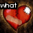 Four- shows red hearts in brown frames with text changes from 'what happen' to 'Us?' and a broken heart