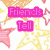 Pixelated image with colorful text blocks and star shapes on a white background, featuring phrases like "Friends Tell" and "Best Friends."