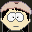 Pixelated cartoon character icons in a , showing varied expressions and outfits including hats, hoodies, glasses, and red/blue clothing