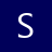 A pixelated white letter S on a solid dark blue background with no additional elements.