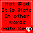 Red square icon with black text reading "Not iPod It is iHate In other words iHate Kevin" and a white heart symbol replacing the 'i' in Kevin, displayed across four
