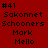 Red background displays four identical text blocks with changing white highlight positions across observations.