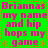 Green background with pink text reading "Briannas my name and hip hops my game" in four repeated sections, bordered by orange pixelated lines.