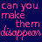 Pixelated text in pink on dark blue background with heart symbols replacing 'them' and a gray rectangle overlay.