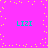 Cyan text "LIZI" appears four times on a bright pink background with scattered yellow dots.