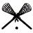 Pixelated icon shows crossed lacrosse sticks with a ball on white background, blue with white text "Skywalkers Lax 2011 #60" on right