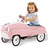 Pixelated image of a girl riding a pink pedal car with text overlays reading 'Tryin to Catch me' and 'Ridin Girly'.