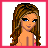 Pixel art contact sheet showing a 3x2 grid of animated frames featuring a cartoon woman in various poses with text elements "POP IT LIKE" and "bubble gum" on pink backgrounds.