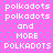 A static image with a pink background and cyan polka dots, displaying repeated text in white pixelated font.