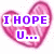 A pink heart-shaped background with purple text reading "I HOPE U..." on the left and a person in black pants dancing with purple text "DANCE!" on the right.