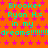 A static image with orange background, pink stars, and cyan text repeating 'Brooke+ Ryan H.= in my dreams!!!!!!!!' across three