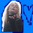 Pixelated image of a person with long light hair and dark clothing against a blue background, next to a heart symbol and text reading 'i love brianna' on white.