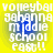 Yellow background with blue gradient text reading volleyball gahanna middle school east!! in pixelated font across four