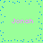 A static image with a light green background, four instances of the text 'Jonah' in pink pixelated font, and scattered blue square pixels forming a border-like pattern.