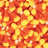 Animated pixel art of orange and yellow candy corn with a ghost icon and 'Happy Halloween' text.