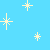 A static contact sheet of six pixelated star icons on a solid light blue background, arranged in two rows with three stars per row.