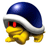 Pixelated character with blue helmet, white trim, red eyes, yellow body, and brown accents on limbs.