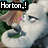 Pixelated cartoon character with light gray fur and pink cheek spots appears in four , each showing different text overlays