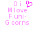 Pixelated pink text and a heart symbol on white background, with one version showing a heart and another without.