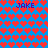 Blue background filled with red heart shapes, four instances of purple text "JAKE" scattered across the image, no visible motion or animation changes.
