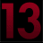 Animated contact sheet showing a character with sunglasses and red accents alongside large red "13" numerals on dark background.