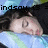 Pixelated image of a person with dark hair lying down, eyes closed, on a light blue and green background with black text reading 'indsay' at the top left.