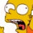 Yellow-skinned cartoon character with wide eyes and open mouth showing teeth and tongue, wearing orange shirt, pixelated style.
