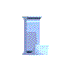 16 pixelated letter icons in light blue and black, showing variations of L and J shapes with subtle shading and alignment differences