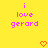 Yellow background with pink text reading 'i love gerard' and two orange pixelated hearts below the text.