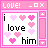 Pixelated pink-themed instant messaging window icon with text and heart symbols.