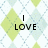 Pixelated text on a diamond-patterned background with green, light blue, and white diamonds; text reads "I LOVE ZACH ZYGMONT & JAKE KELLY".