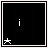 Black square icon with white text and small star, displaying sequential text changes