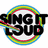 Pixelated circular icon with rainbow arc above and below text, black block letters on white background.