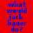 Red background with blue text reading 'what would jack bauer do?' in three , each containing the same phrase