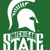 Green and white pixelated icon featuring a stylized helmet with a curved crest and a small side emblem, with bold blocky text below.