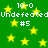 Green background with yellow stars and repeated white text reading "10-0 Undefeated #5" in pixelated font.
