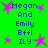 Green background with blue text reading "Megan And Emily Bffl ILY" surrounded by pink star shapes.